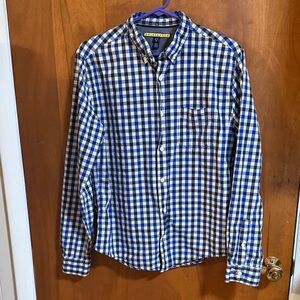 Prince & Fox Navy and White Plaid Men's Shirt